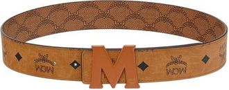 MCM Claus Reversible Monogram Belt in Cognac at Nordstrom, Size X-Large