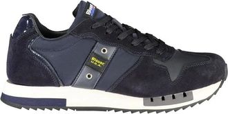 Blauer Blauw Contrast Lace-Up Sports Sneakers - Heren - Sneakers - Blauw - 45 EU - Leer - Schoenen