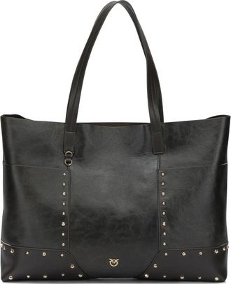 Pinko Tote Bag Studs - Bags - unisex - Negro - ONE SIZE