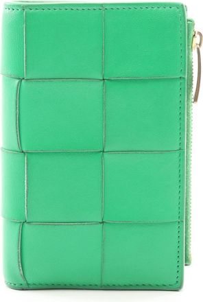 Bottega Veneta Green Leather Wallet (Bi-Fold) (Pre-Owned)