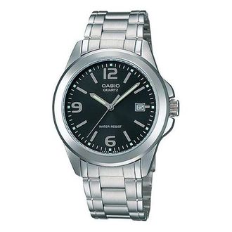 Casio Casio Standard Simplistic Steel Analog Watch Silver Black MTP-1215A-1A