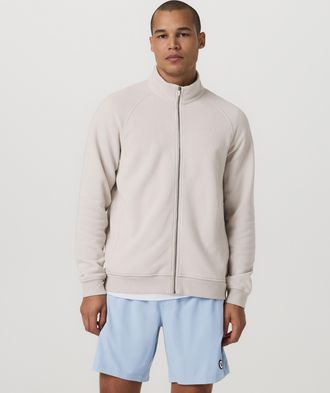 Vuori Clothing Pique Fleece Track Jacket | Ocean Blue | Medium