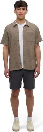 tentree Copeland Shirt in Clay Flash Stripe at Nordstrom, Size Xx-Large