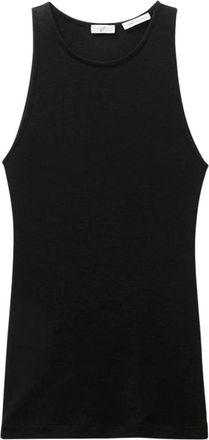 Bite Studios Fijne wollen tanktop - Dames - Tops zonder mouwen - Zwart - L - Wol - Tops