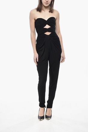 Saint Laurent Jumpsuit senza Spalline con Cut-out Frontali Saint Laurent