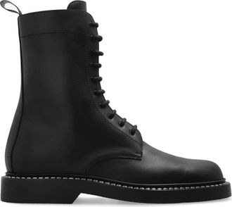Jimmy Choo London Rowan Derby leren enkellaarzen - Heren - Veterlaarzen - Zwart - 42 1/2 EU - Leer - Schoenen