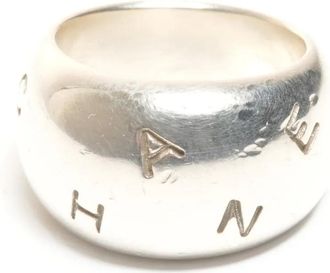 Chanel Anello con logo anni 90 - Argento