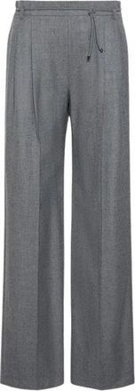Max Mara Wide Broeken - Dames - Wijde Broeken - Grijs - S - Broeken