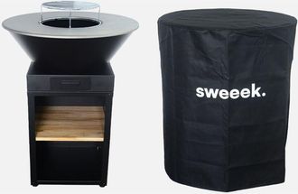 Sweeek Brasero Barbacoa 81,5cm Con Parrilla De Cocci&oacute;n + Funda