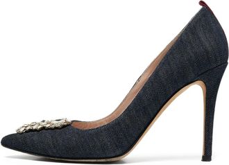 SJP by Sarah Jessica Parker Pumps in denim con cristalli - NAVY BLUE DENIM
