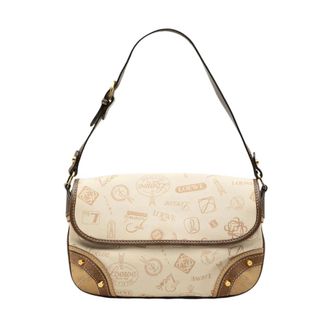 Loewe Pre-owned Vintage Monogram Canvas Shoulder Bag - Dames - Pre-owned - Beige - Maat: ONE Size Leer