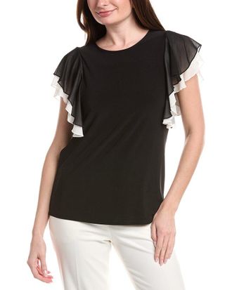 Anne Klein Flutter Sleeve Top