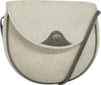 Dior Pre-owned Cross Body Bags, female, White, Size: ONE SIZE Pre-owned Vintage Honeycomb Shoulder Bag