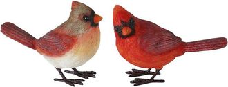 Melrose International Set Of 4 Cardinal Bird Figurine