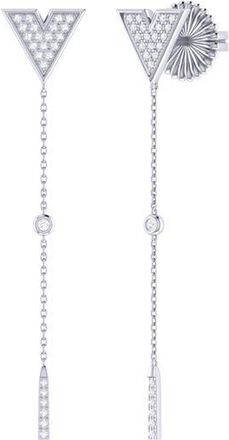 LuvMyJewelry Home Rise & Grind Diamond Drop Earrings - 0.16ct. in Silver at Nordstrom Rack