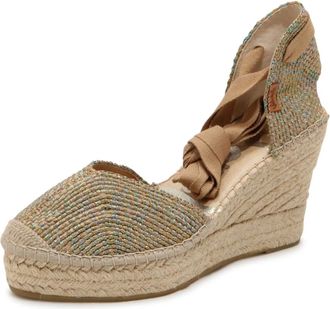 Vidorreta Wedges, female, Beige, 5 UK, Sandalia Cintas Tejido 27900