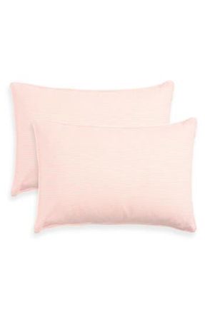 Kassatex Set of 2 Stripe Cotton Seersucker Shams in Dusty Pink at Nordstrom Rack, Size Standard