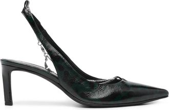 Zadig&Voltaire First Night Court 68mm leather pumps - women - Goat Skin/Calf Leather/Calf Leather - 41 - Green