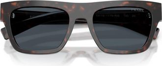 Prada 54mm Rectangular Sunglasses in Root Havana /Dark Grey at Nordstrom