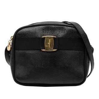 Ferragamo Pre-owned Ferragamo Lizard Embossed Leather Vara Crossbody Ladies Y3X69ODB2QLMCE4Z