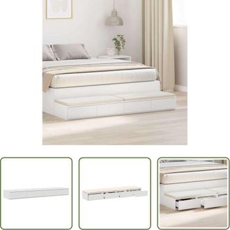 vidaXL vidaXL Armadietto letto - Cassetti per letto con cassetto Bianco 150 x 36,5 x 16,5 cm