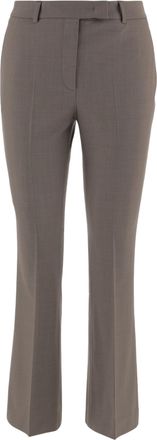 Ql2 Quelledue Beige Tailored Stretch Wool-Blend Skinny Pants
