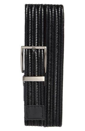 Ted Baker Reversible Braided Leather Belt in Reversible Black/brown at Nordstrom Rack, Size 34