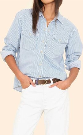 Xirena Byron Denim Shirt In Blue Railroad