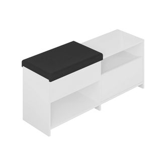 Dmora Zapatero Nuri, Mueble Para 8 Pares, Un Estante, 2 Puertas, 120x41x51h Cm Blanco