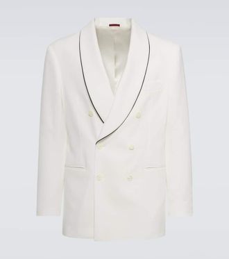 Brunello Cucinelli Cotton tuxedo jacket