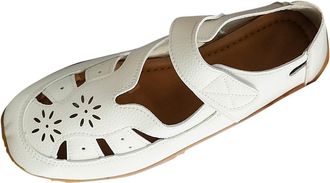 Generic Womens Flat Sandals Closed Toe Casual Summer Shoes Solid Color Hollow Breathable Non-Slip Lightweight Comfortable Orthopedic Shoes Outdoor Beach