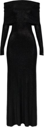 Balenciaga Off-Shoulder Maxi Jurk - Dames - Kleedjes - Zwart - S - Kleedjes