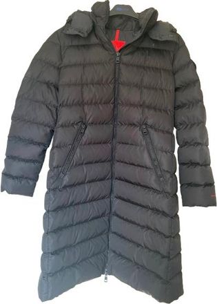 Moncler Black Long Coat Size S