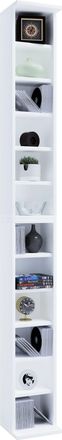 ebuy24 Ebuy24 - Estante De Madera Vcm De Pie Gabinete De Cd De Ahorro De Espacio Para 204 Cd O 72 Dvd Dimensiones: 180 X An. 21 X T. 20 Cm Estante De Dvd Ele