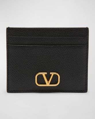 Valentino Garavani VLOGO Leather Card Holder