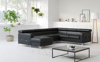 Cotta Wohnlandschaft »Sammy U-Form« mit Kopfteilverstellung, wahlweise mit Bettfunktion & Bettkasten