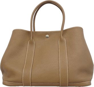 Herm&egrave;s Etoupe Gray Negonda Leather Tote Bag (Pre-Owned)