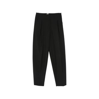 Covert Pleated Straight-leg Trousers