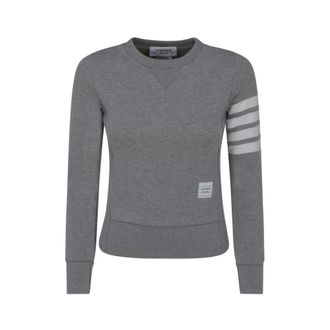 Thom Browne Dames, Truien, Grijs, Maat: XS Katoen