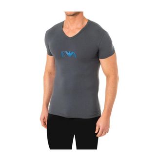 Emporio Armani Korte mouw T-shirts - Heren - T-shirts - Grijs - S - Katoen - Tops