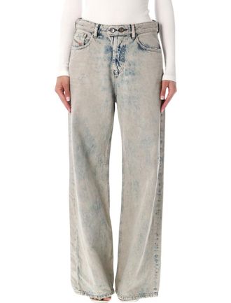Diesel Light Blue Loose Mid Rise Jeans