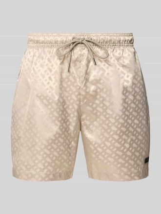 HUGO BOSS Regular Fit Badeshorts mit Tunnelzug Modell JACQUES in Sand, Gr&ouml;&szlig;e XXL