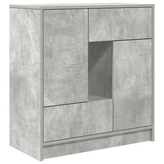 Berkfield Home Sideboard with Drawers & Doors Concrete Grey 70.5x34x74.5 cm