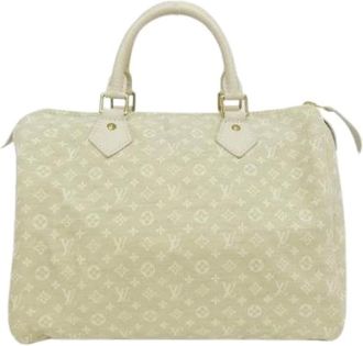 Louis Vuitton Pre-owned Handbags, female, Beige, Size: ONE SIZE Pre-owned Monogram Mini Lin Boston Bag