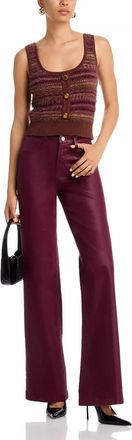 L'agence Clayton High Rise Wide Leg Jean In Dark Port Coated