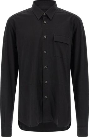 Kiton Buba Shirt met Drukknoopsluiting - Heren - Casual Overhemden - Zwart - XL - Katoen - Overhemden