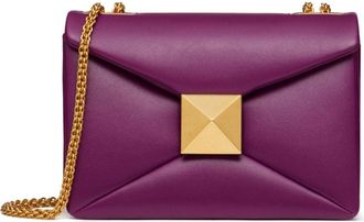 Valentino Garavani envelope shoulder bag - women - Lambskin/Lambskin/Metal - OS - Purple