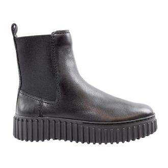 Clarks Chelsea Boots, female, Black, Size: 7 1/2 US Black Leather
