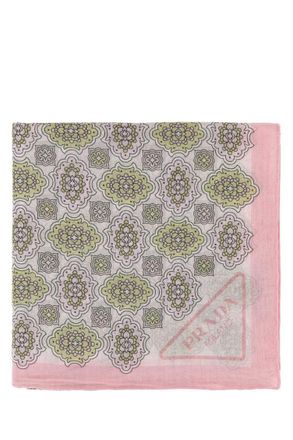 Prada Light Pink Printed Scarf