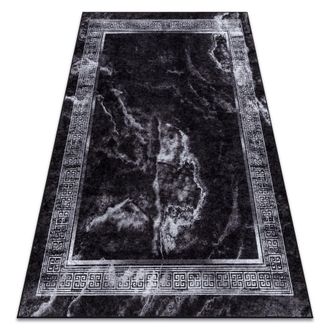 RugsX Tappeto Lavabile Miro 51278.810 Marmo, Greco Antiscivolo - Nero / Bianca Black 160x220 Cm
